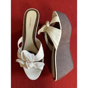 Max Studio off white wedge sandals 7